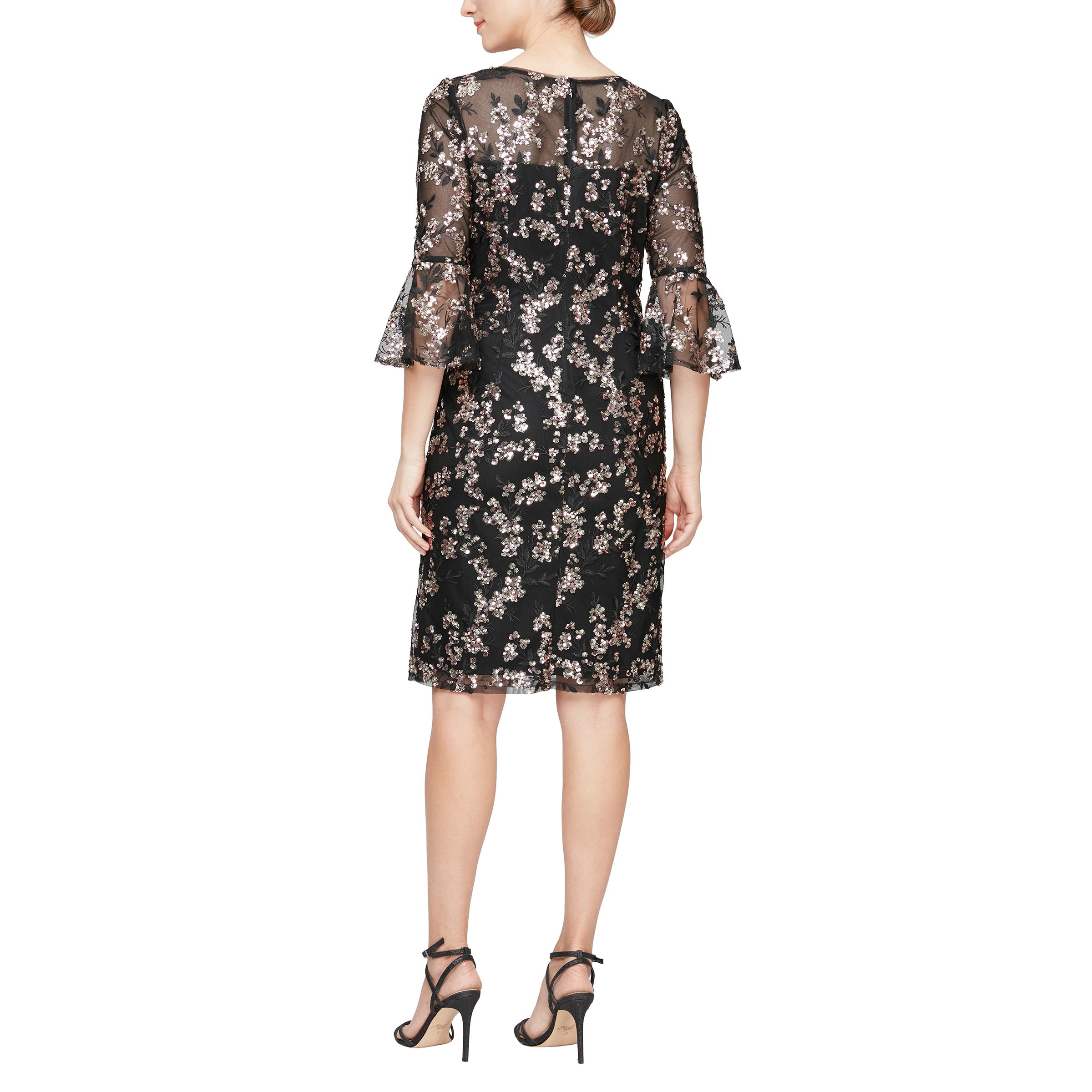 Alex Evenings 81171268 Short 3/4 Sleeve Lace Dress | The Dress Outlet