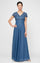 Formal Dresses A Line Long Plus Size Formal Evening Dress Vintage Blue