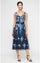 Cocktail Dresses Short Cocktail Midi Length Floral Dress Navy Multi