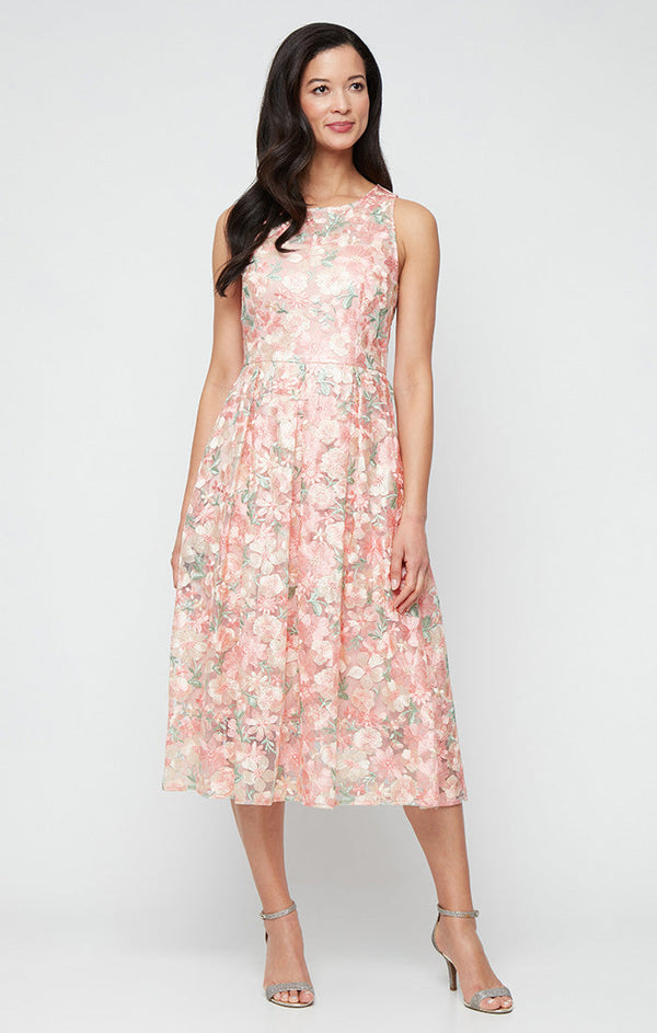 Alex Evenings 81171774 Short Cocktail A Line Midi Length Dress