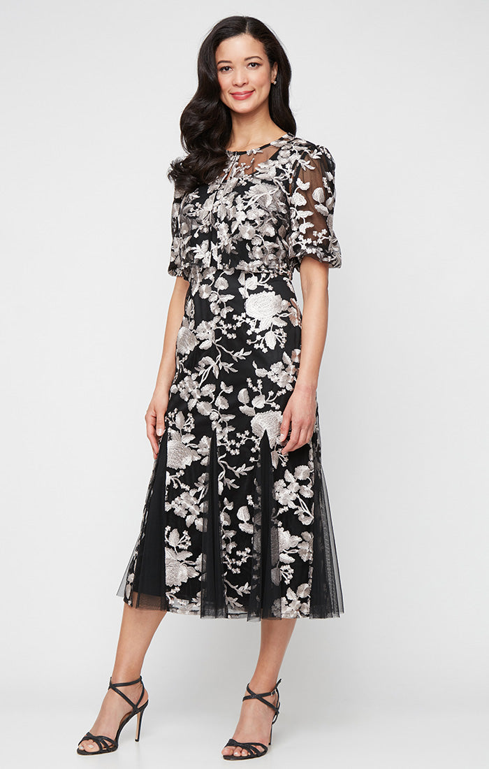 Alex Evenings 81171804 Mother of the BrideJacket Midi Length Dress