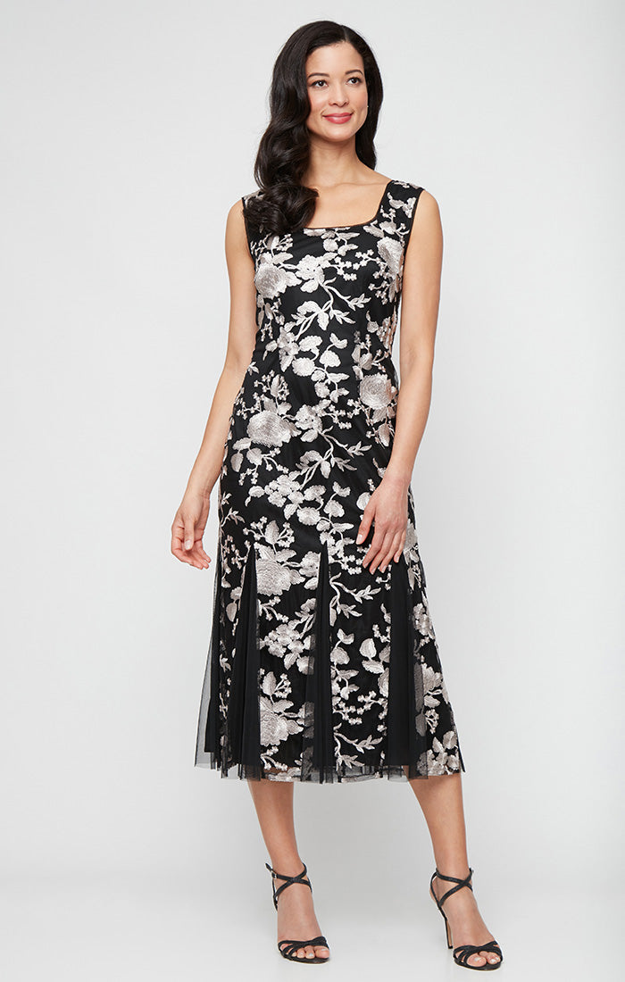 Alex Evenings 81171804 Mother of the BrideJacket Midi Length Dress