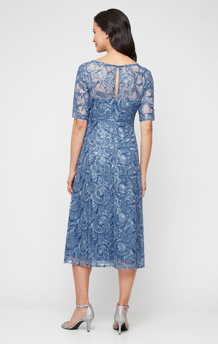Alex Evenings 81171837 Mother of the Bride A Line Midi Dress