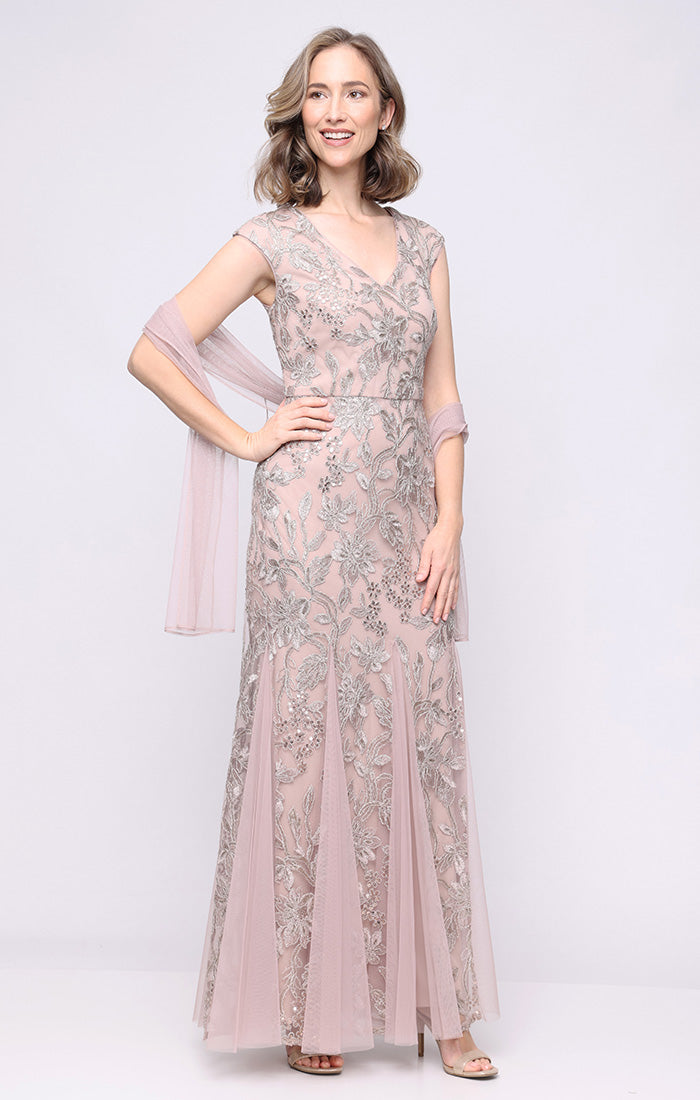 Formal Dresses Long Formal Evening Dress Alex Evenings 81171936 Taupe