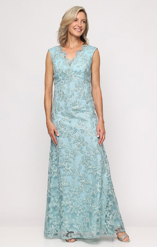 Lace A Line Long Formal Dress Alex Evenings 81171938