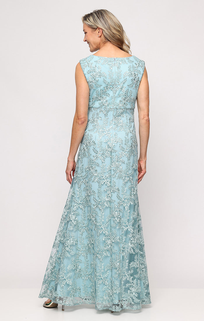 Formal Dresses Lace A Line Long Formal Dress Alex Evenings 81171938 Sea