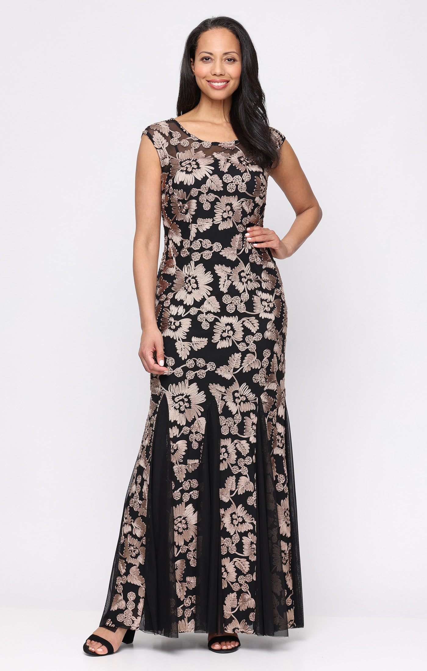Alex Evenings 82172004 Scoop Floor-Length Lace Evening Mermaid/Trumpet