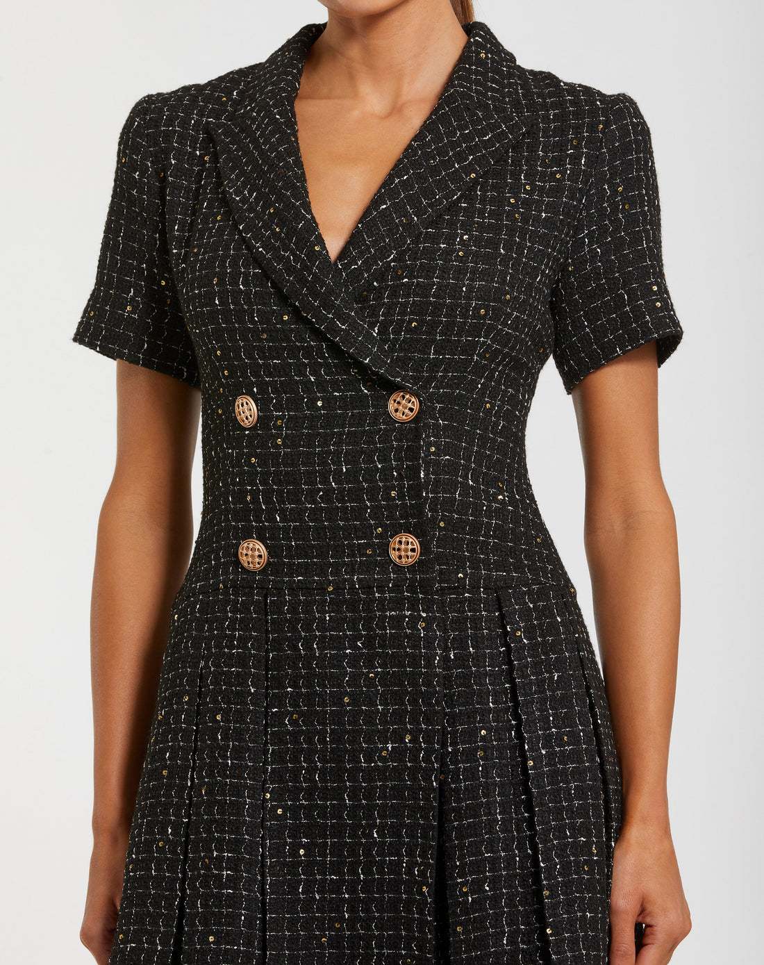 Cocktail Dresses Short Homecoming Pleated Blazer Mini Cocktail Dress Black