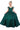 Flower Girl Dresses Glitter 3D Applique Flower Girl Dress Hunter Green