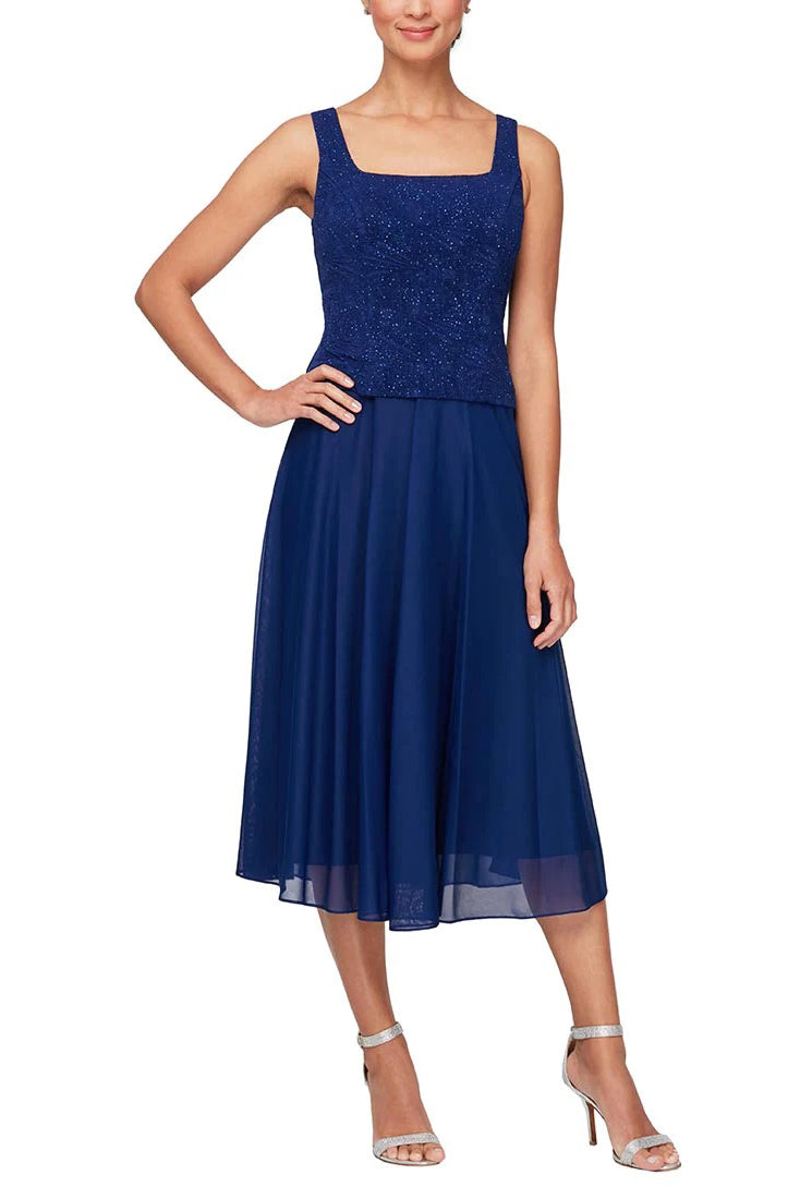 Alex Evenings 8125924 Short Mother of the Bride Jacket Midi Dress