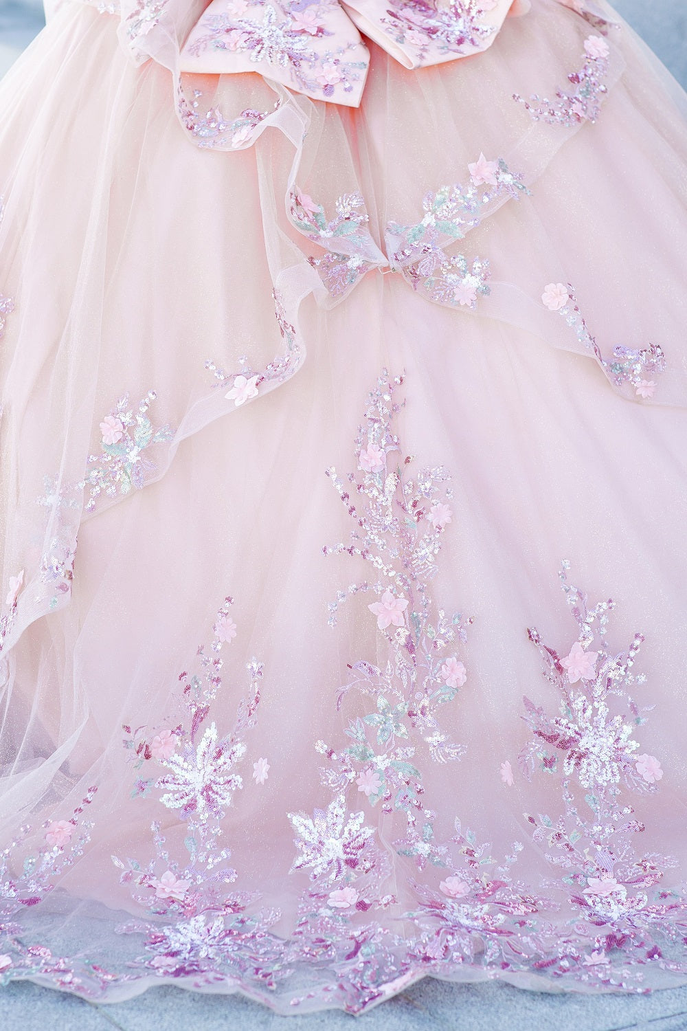 Quinceniera Dresses Long Corset Ball Gown Quinceanera Dress Blush