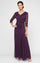 Mother of the Bride Dresses Formal Long Pleated Mother of the Bride Evening Dress Eggplant
