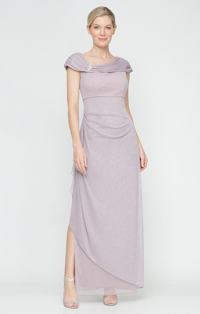 Alex Evenings 8133115 Long Formal Glitter Evening Dress