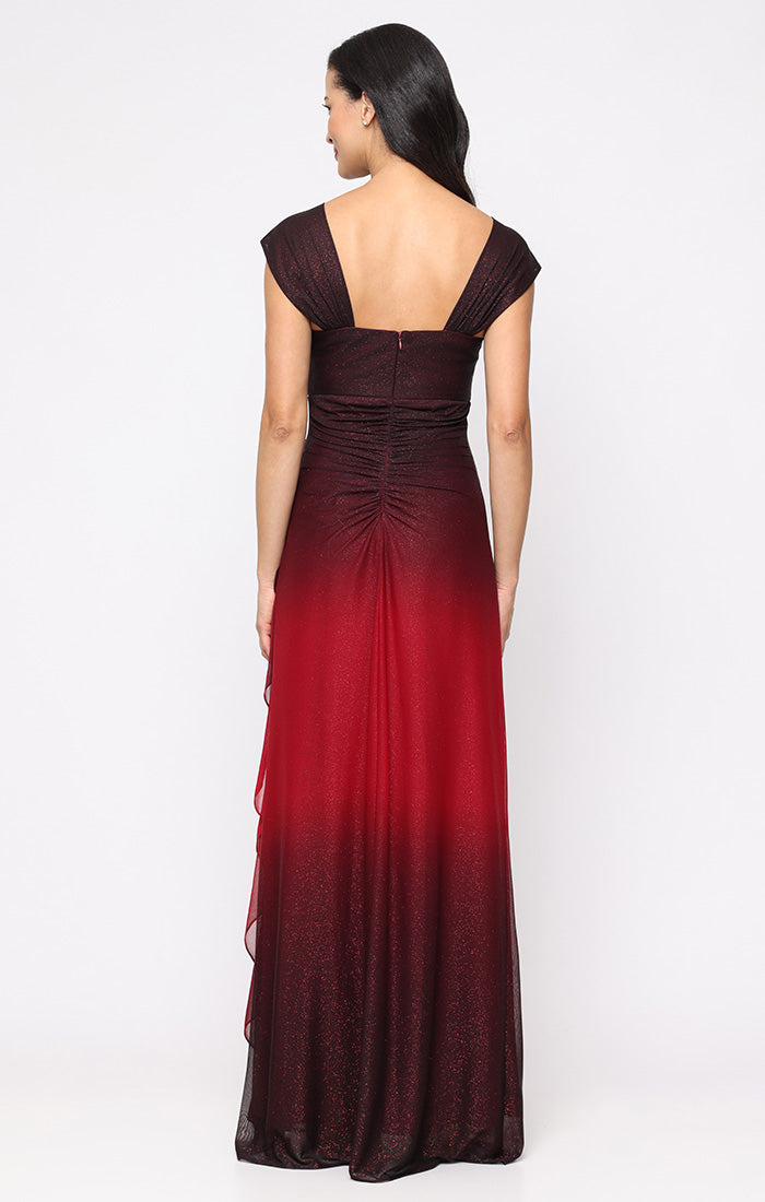Formal Dresses Long Metallic Formal Evening Glitter Dress Wine Multi