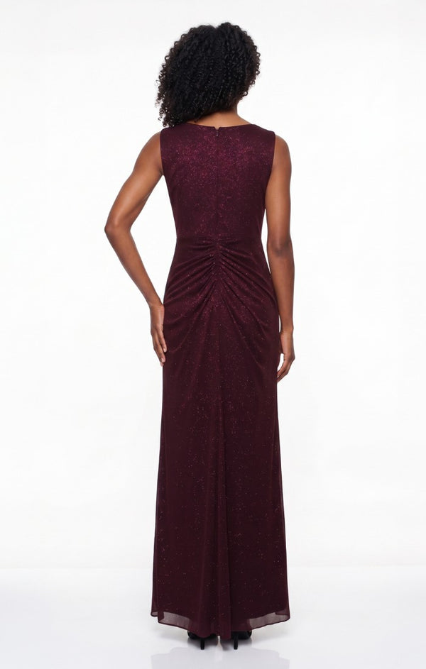 V-Neck Floor-Length Jersey Formal Fit & Flare Alex Evenings 8233139