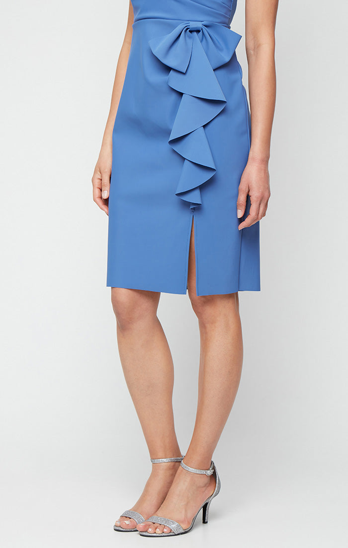 Alex Evenings 8134456 Short Ruffle Slit Cocktail Dress
