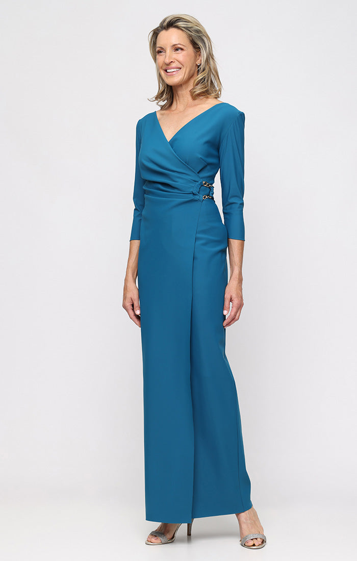 Mother of the Bride Dresses Ruffle Long Formal Mother of the Bride Dress Alex Evenings 8134476 Mid Teal