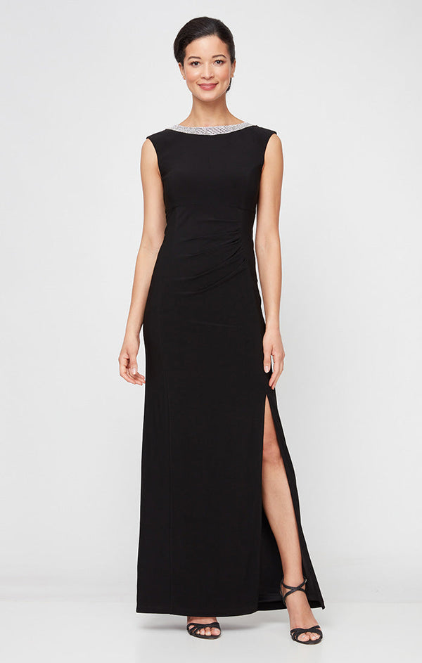 Alex Evenings 81351662 Long Slit Formal Evening Slit Dress