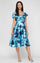 Plus Size Formal Dresses Tea Length Plus Size Short Cocktail Ruffle A Line Dress Aqua Silver