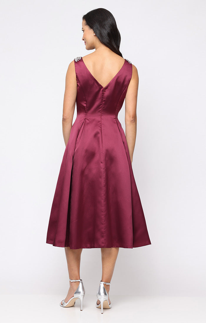Cocktail Dresses Short A Line Midi Cocktail Dress Wine