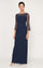 Mother of the Bride Dresses Beaded Long Mother of the Bride Formal Evening Dress Navy Silver