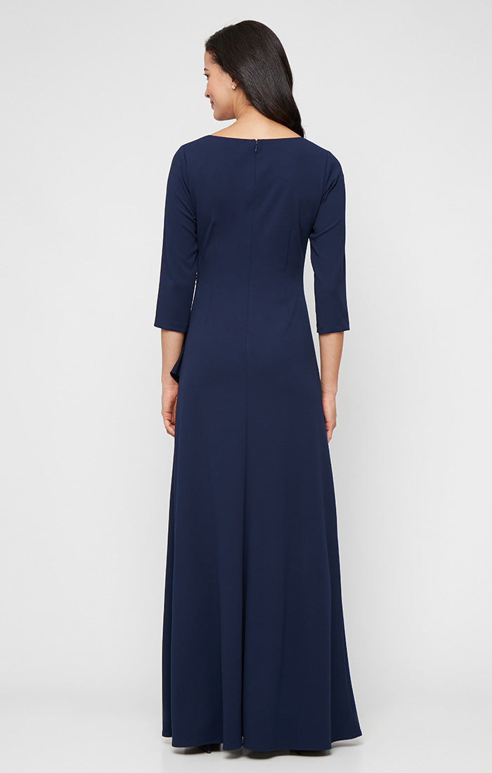 Mother of the Bride Dresses Formal Long Mother of the Bride Ruffle Dress Navy