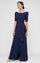 Mother of the Bride Dresses Formal Long Petite Mother of the Bride Ruffle Dress Navy