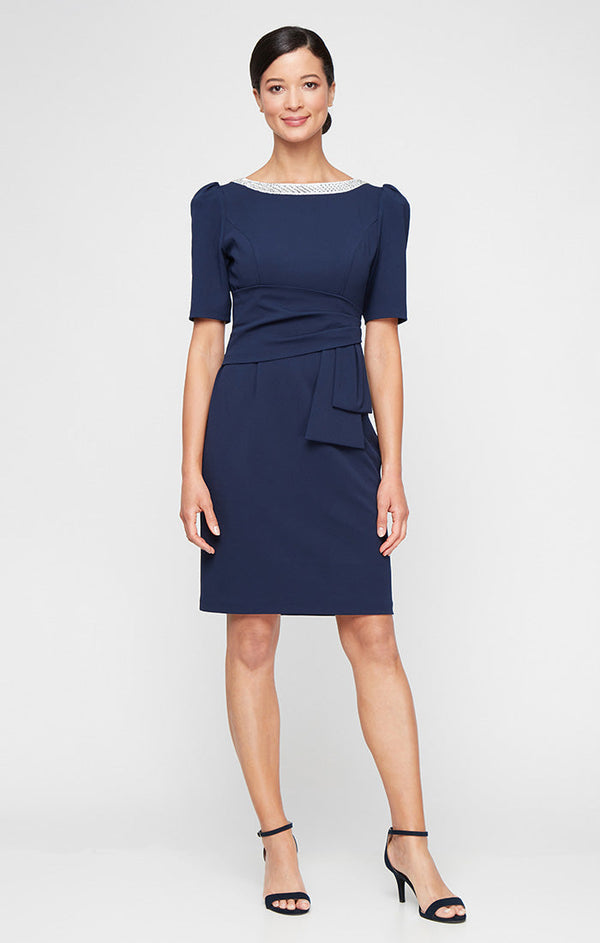 Alex Evenings 8160492 Short Cocktail Mother of the Bride Mini Dress