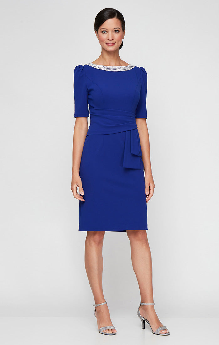 Homecoming Dresses Short Cocktail Mother of the Bride Mini Dress Royal