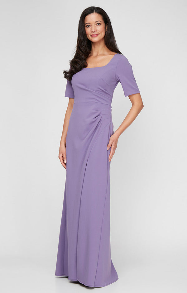 Alex Evenings 8160496 Long Slit Formal Evening Dress