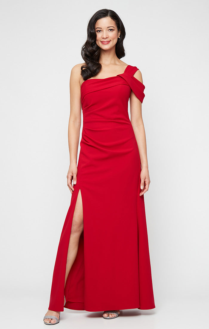Formal Dresses Long Petite Formal Evening Slit Dress Red