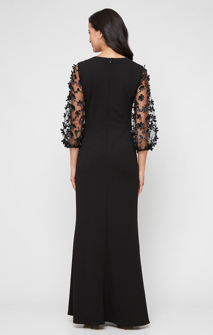 Alex Evenings 8160536 Formal Long Mother of the Bride Floral Dress