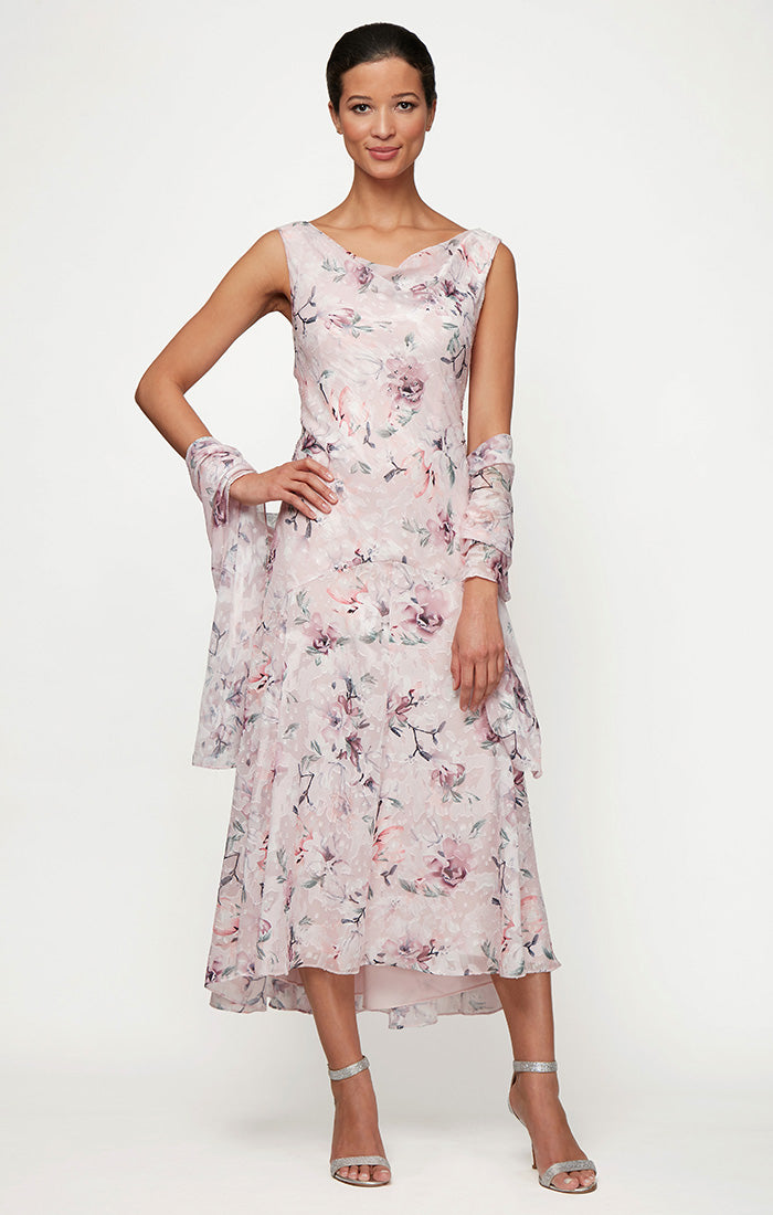 Alex Evenings 8275719 Homecoming High Low Floral Cocktail Petite Dress