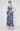 Formal Dresses Tea Length Floral Print Formal Evening Dress Wedgewood