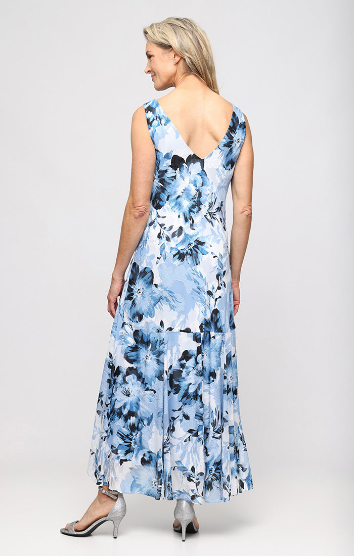 Cocktail Dresses Print Tea Length Cocktail Dress Alex Evenings 8175993 Hydrangea Multi
