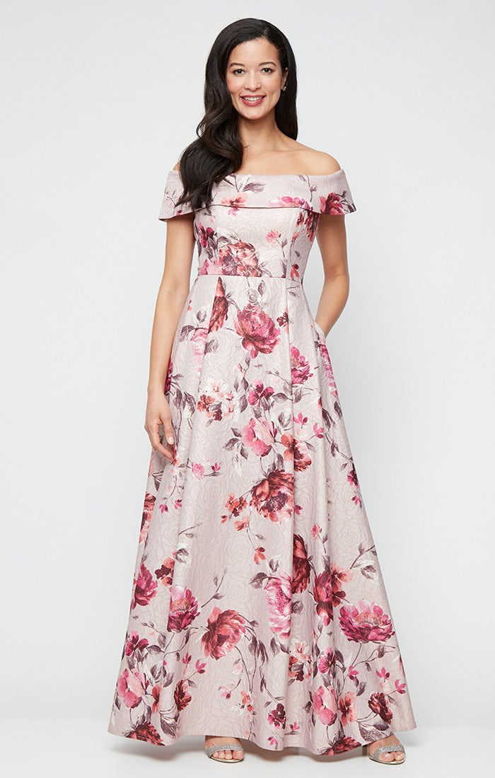 Alex Evenings 8181197 Long Ball Gown Pattern Formal Evening Dress