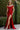 Prom Dresses Long Lace Prom Beaded Slit 3D Formal Dress Red