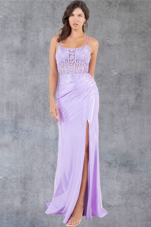 Cinderella Couture 8185J Formal Long Floral Lace Prom Dress