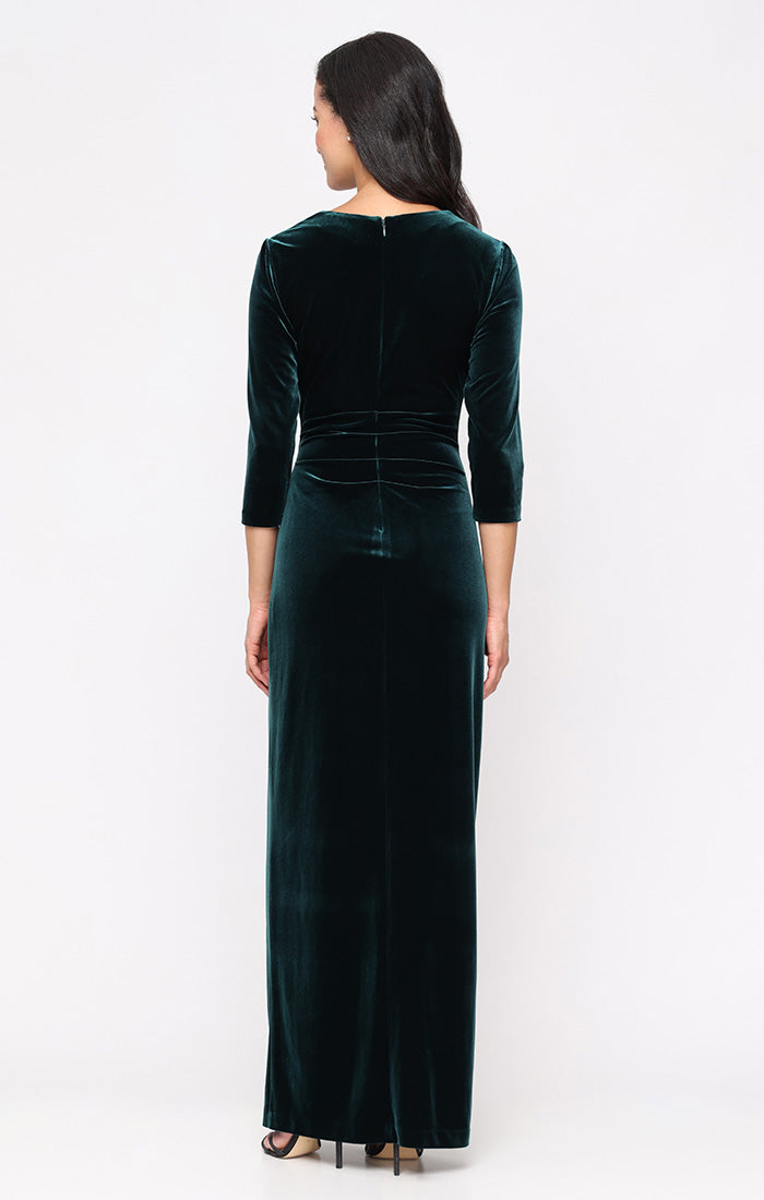 Mother of the Bride Dresses Velvet Long Mother of the Bride Formal Dress Forest