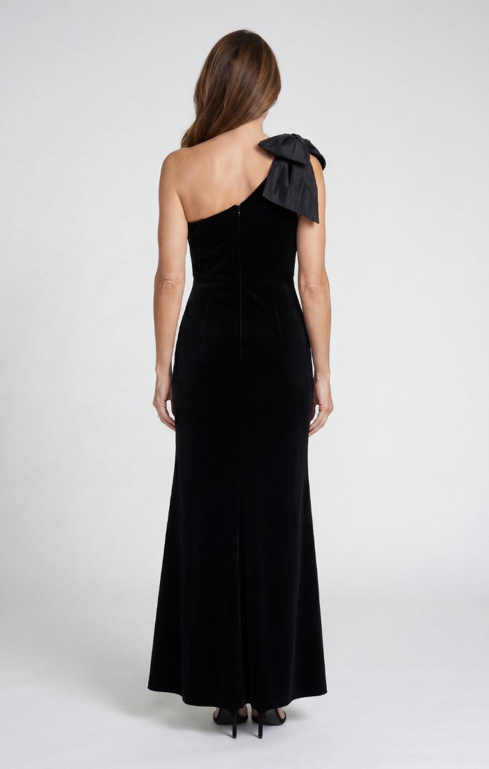 Alex Evenings 81911073 One-Shoulder Floor-Length Velvet Formal Mermaid/Trumpet