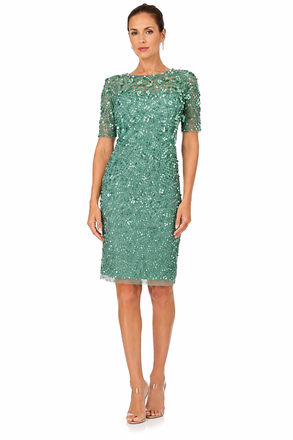 Adrianna Papell AP1E207750 Short Beaded Cokctail Dress