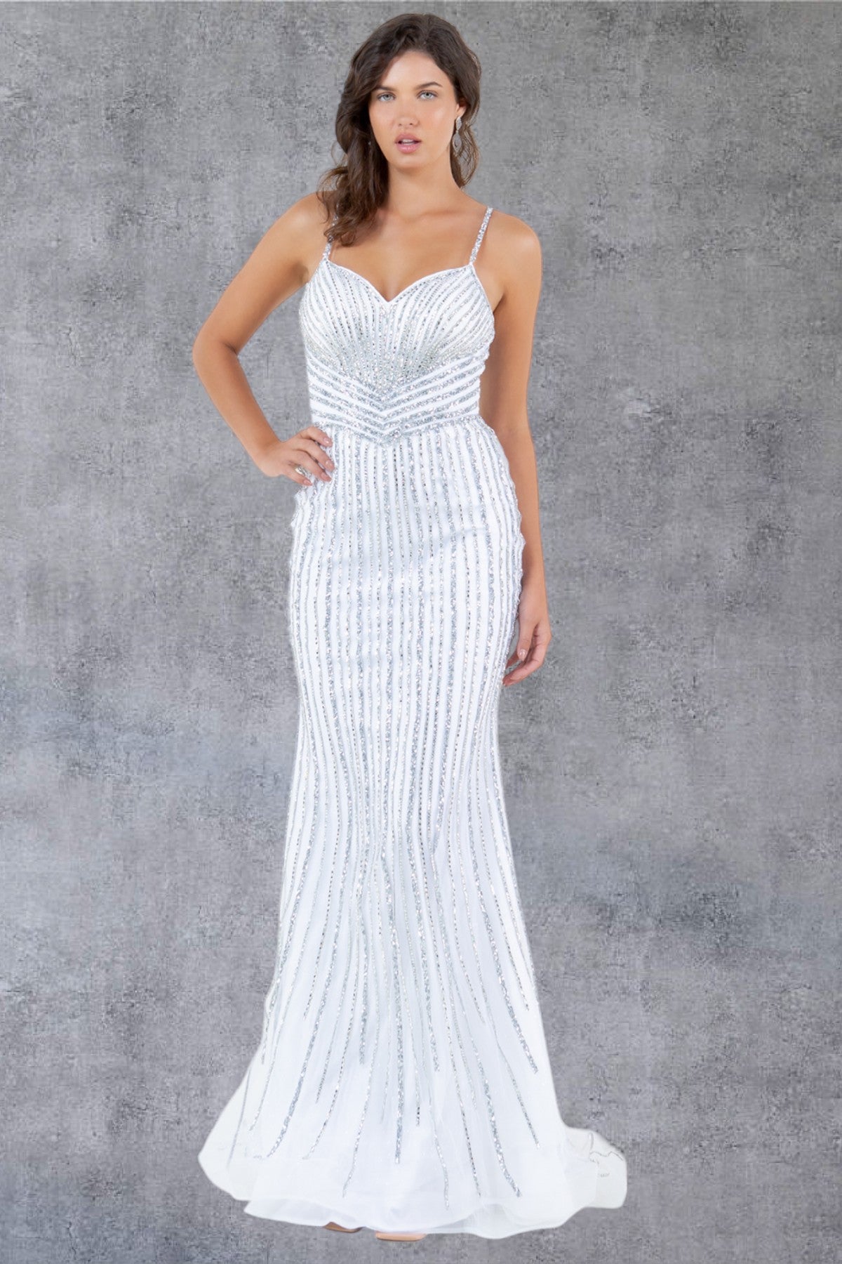 Cinderella Couture 8203J Long Formal Fitted Prom Dress