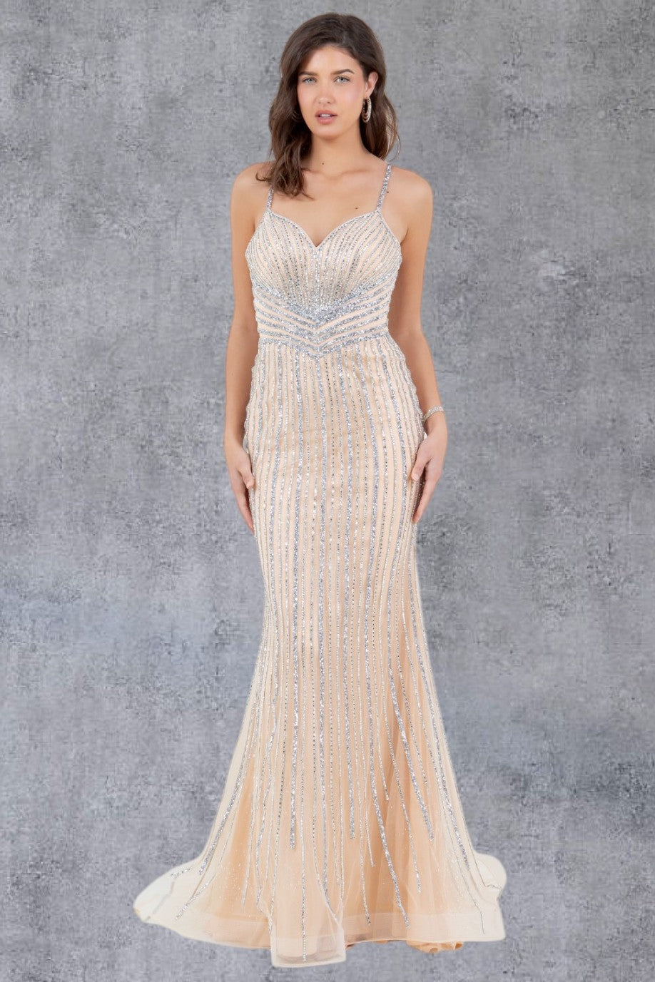 Cinderella Couture 8203J Long Formal Fitted Prom Dress