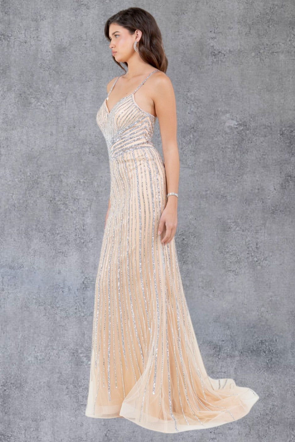 Cinderella Couture 8203J Long Formal Fitted Prom Dress