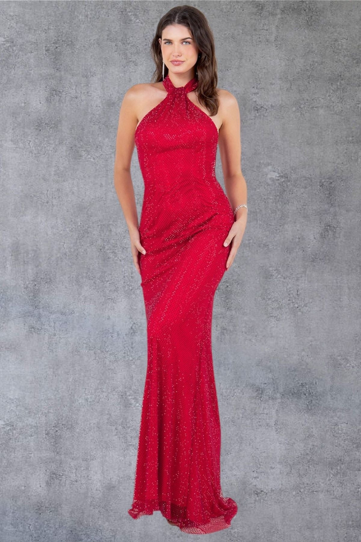 Cinderella Couture 8217J Long Slit Beaded Formal Prom Dress