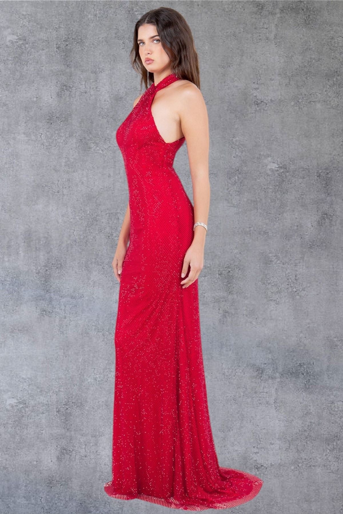 Cinderella Couture 8217J Long Slit Beaded Formal Prom Dress