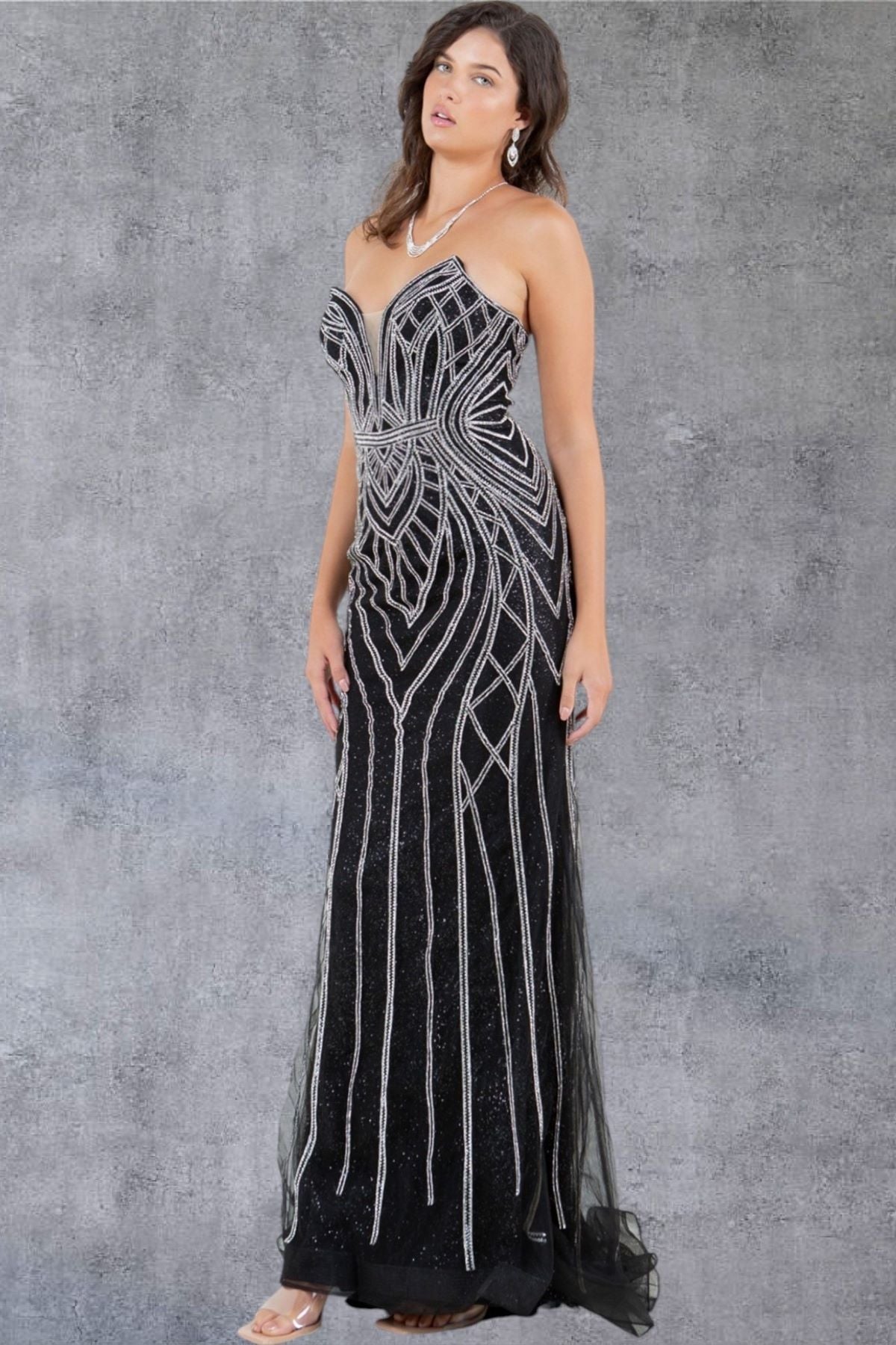 Cinderella Couture 8221J Prom Long Beaded Long Formal Pattern Dress
