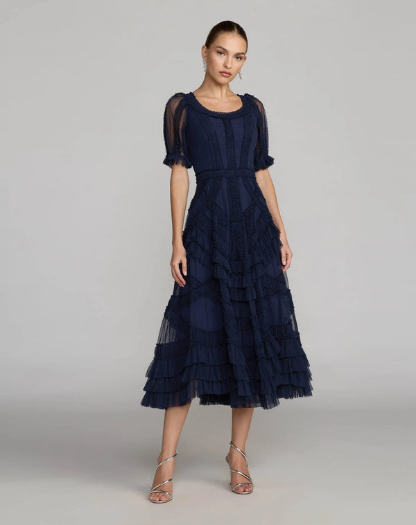 Scoop Midi Tulle Cocktail A-Line Mac Duggal 998248P
