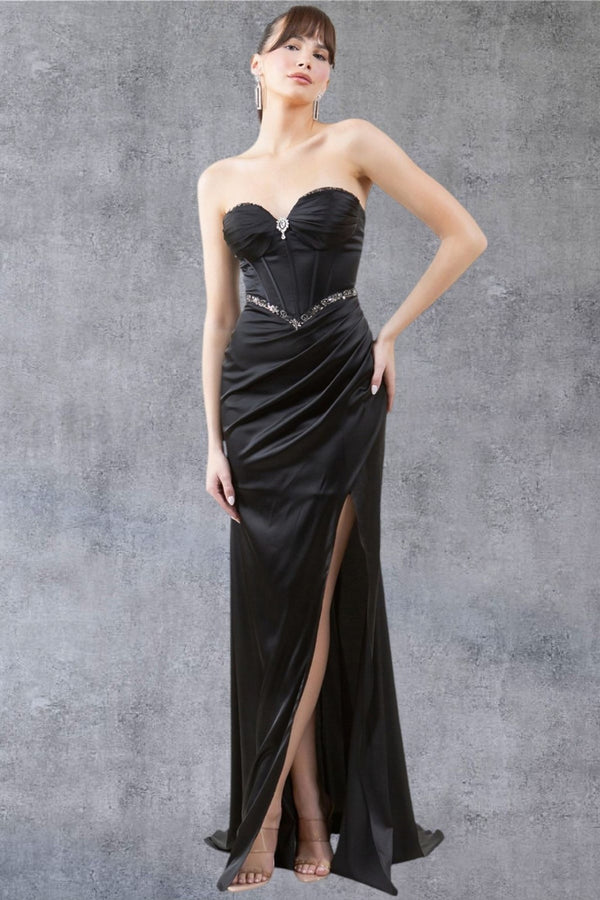 Cinderella Couture 8259J Formal Long Fitted Slit prom Evening Dress