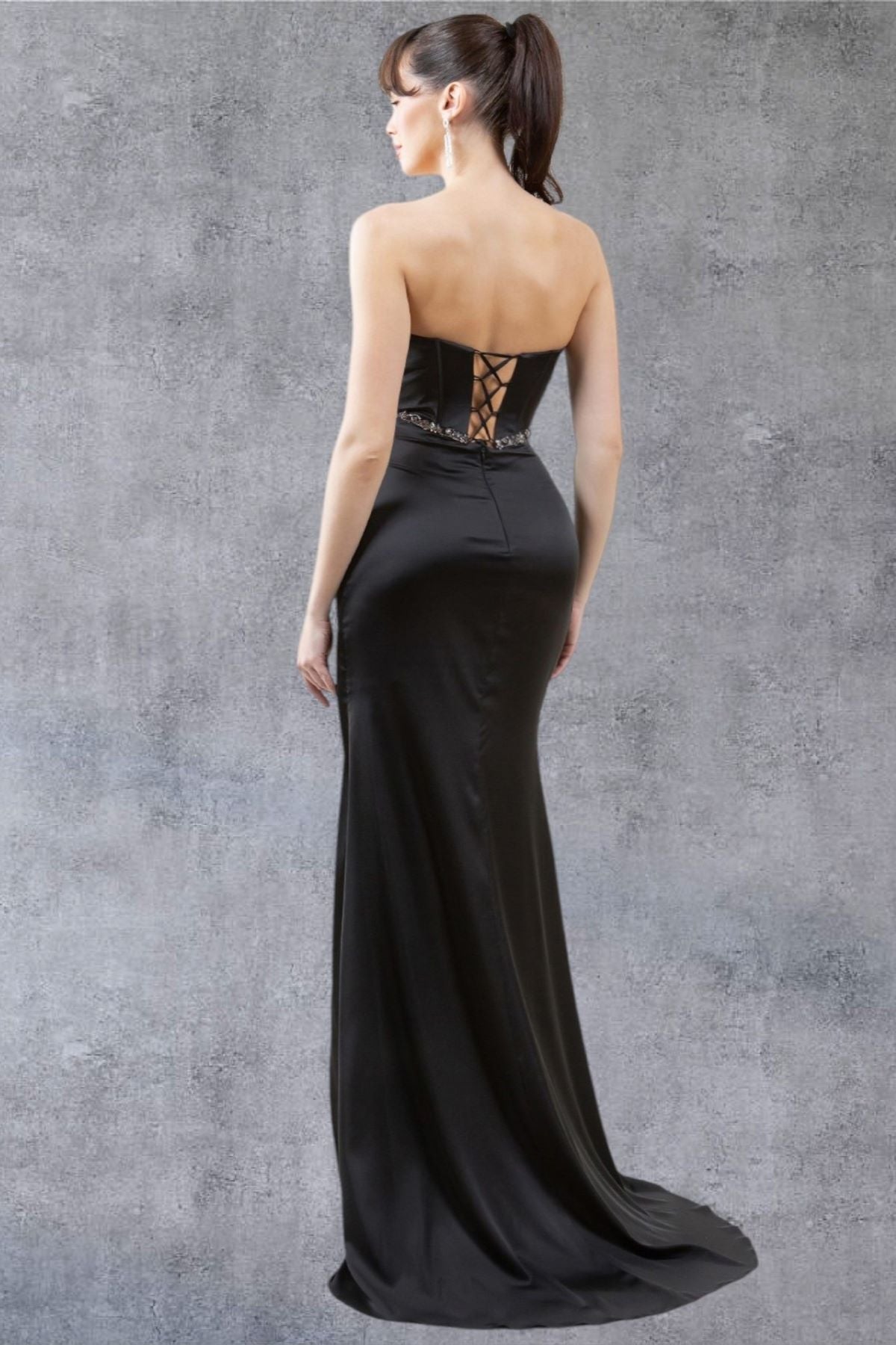 Cinderella Couture 8259J Formal Long Fitted Slit prom Evening Dress